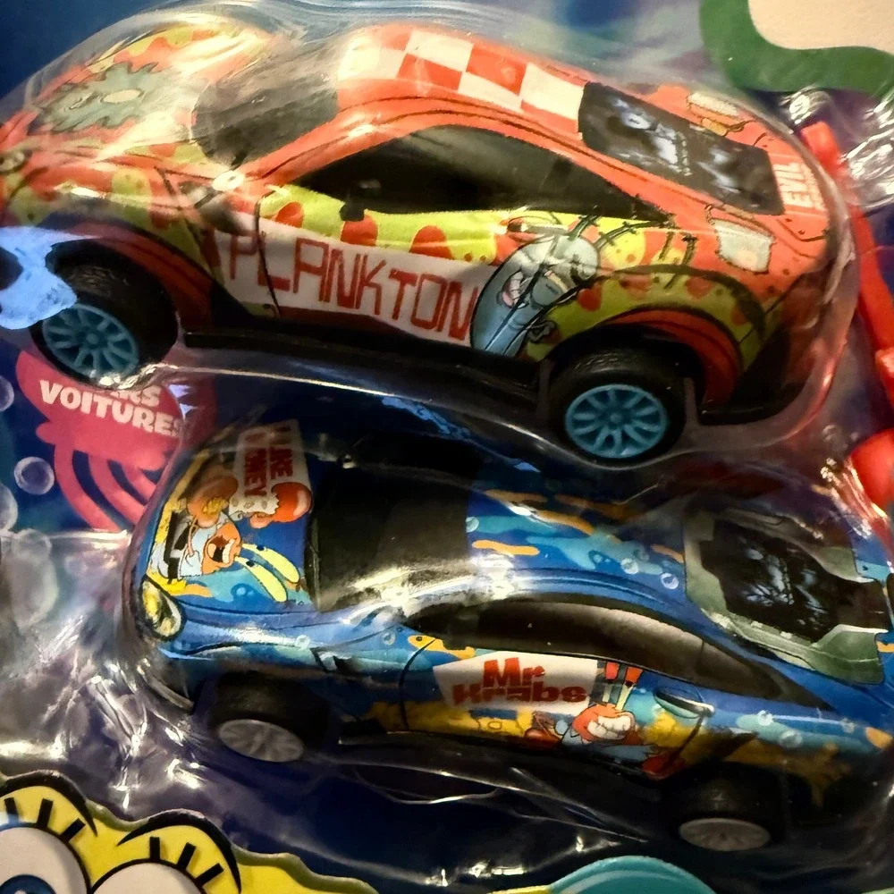 3 SETS Nickelodeon Key Blasters SpongeBob SquarePants Toy Cars Kids NEW